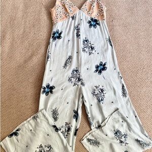 Topshop Blush and Black Floral Dress